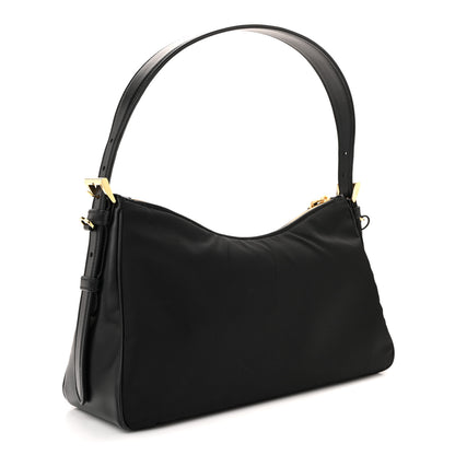 Prada Re-Nylon Vitello Large Aimee Shoulder Bag Black 3 of 10