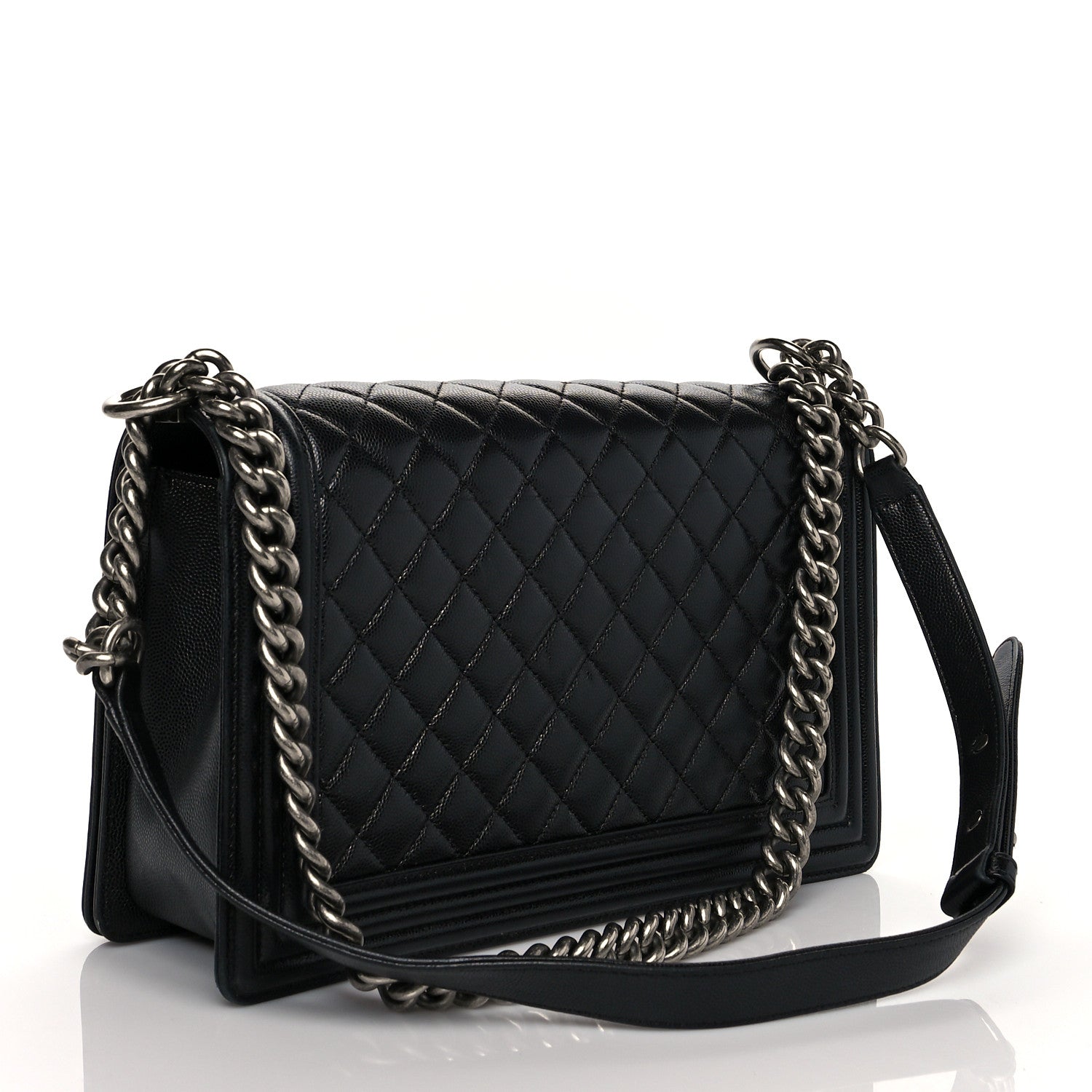 Chanel Caviar Quilted New Medium Boy Flap Black 2 of 10