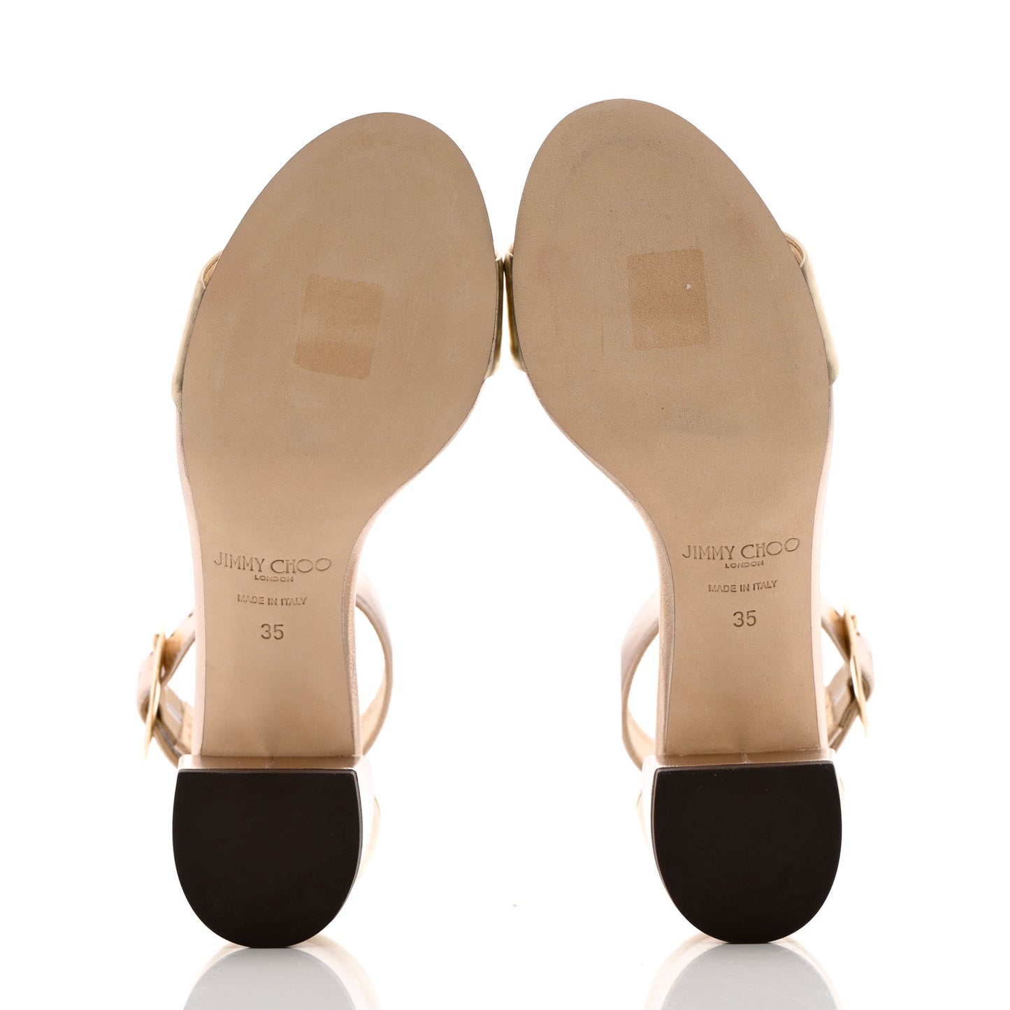 Metallic Nappa Jaimie Ankle Strap Sandals 35 Gold