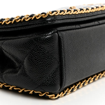 Chanel Caviar Quilted Mini Never Ending Chain Flap Black 9 of 10