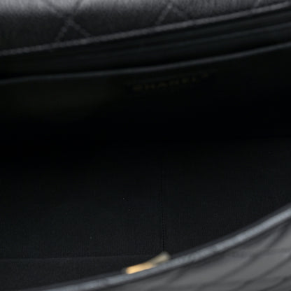 Chanel Grained Calfskin Quilted XXL Travel Flap Bag Black 5 of 10