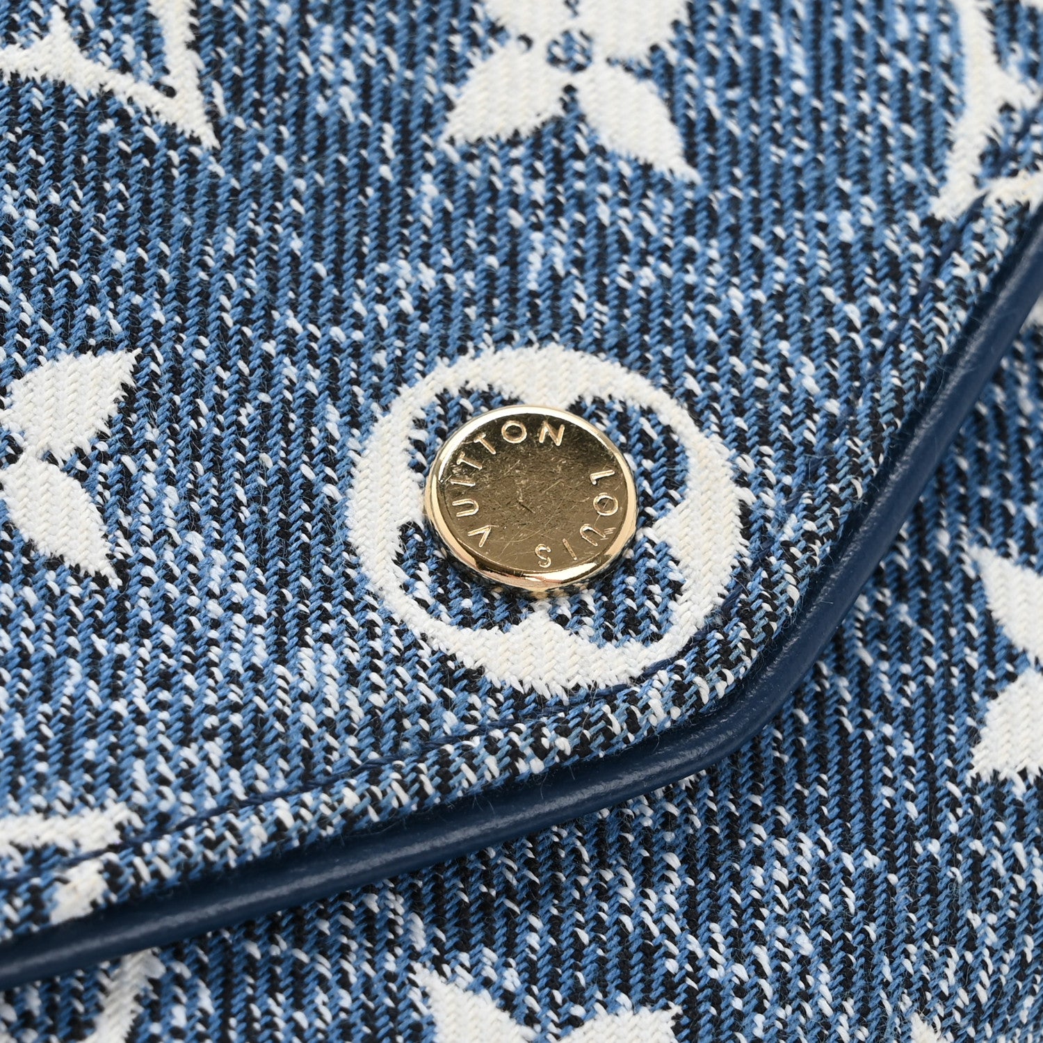 Louis Vuitton Monogram Jacquard Denim Sarah Wallet Bleu 10 of 11