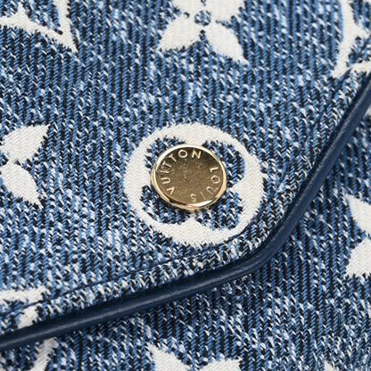Louis Vuitton Monogram Jacquard Denim Sarah Wallet Bleu 10 of 11