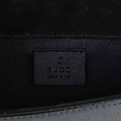 Gucci Patent Microguccissima Small Broadway Clutch Black 6 of 6