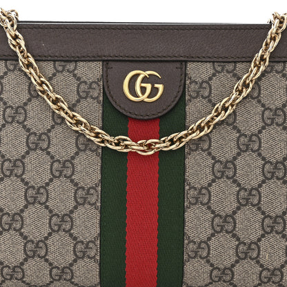 Gucci GG Supreme Monogram Web Small Ophidia Chain Shoulder Bag Brown 10 of 15