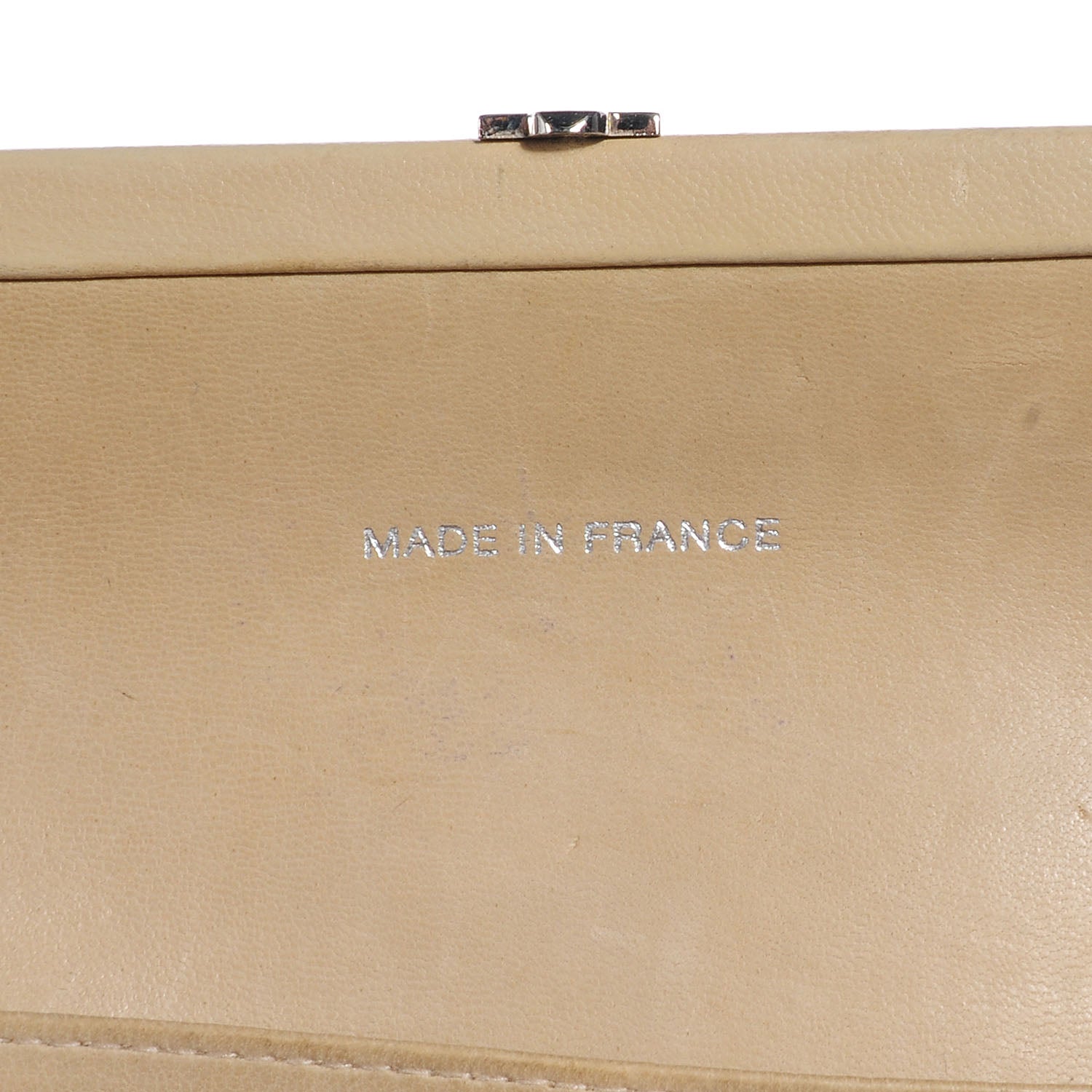 Chanel Linen Quilted Frame Shoulder Bag Beige 8 of 16