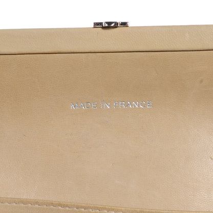 Chanel Linen Quilted Frame Shoulder Bag Beige 8 of 16