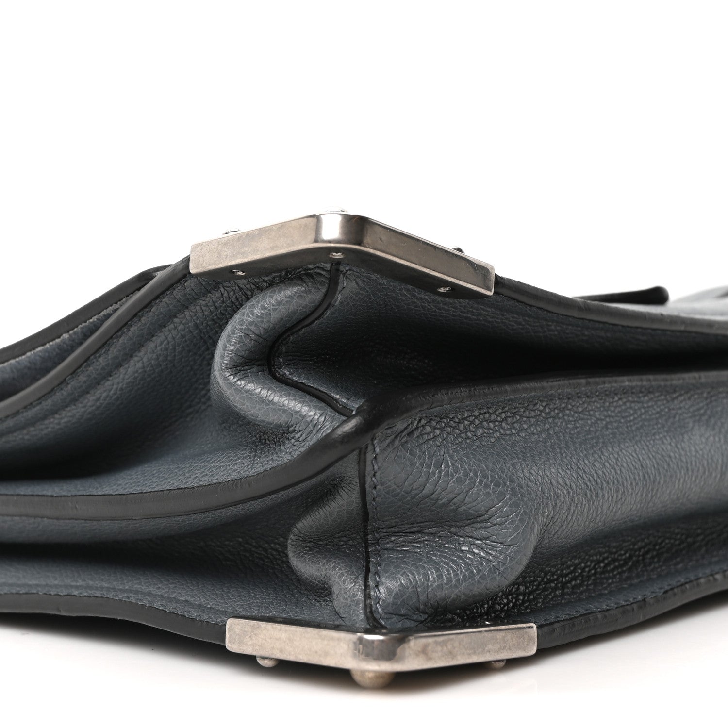 Prada Glace Calf Soft Cahier Bag Marine Astrale 8 of 9
