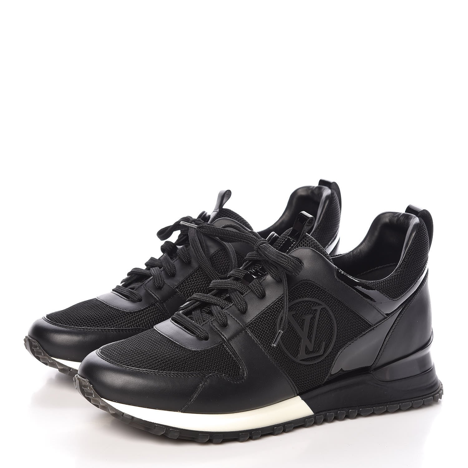 Louis Vuitton Calfskin Run Away Sneakers 38 Black 3 of 9
