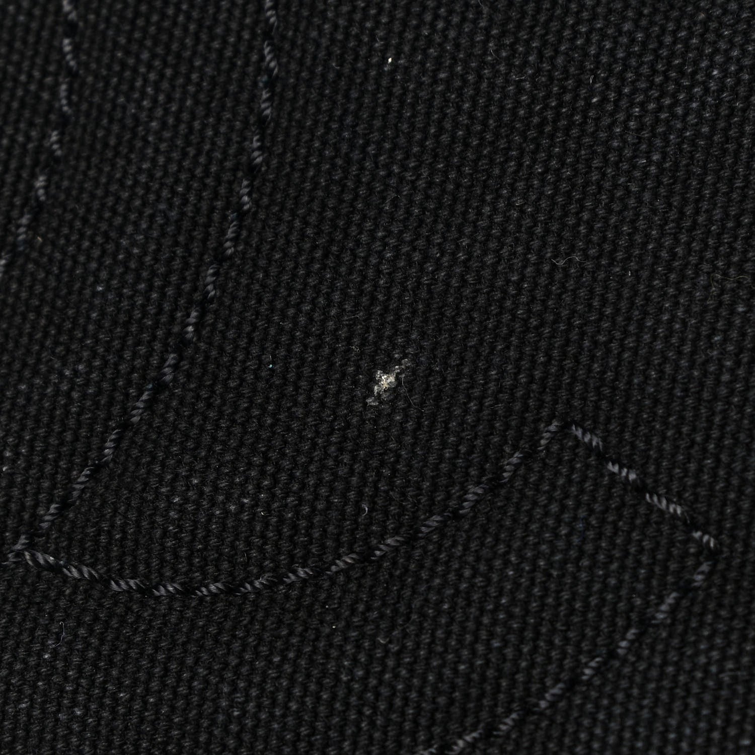 Chanel Washed Toile Calfskin Quilted Large Street Style Travel Bag Black 12 of 14