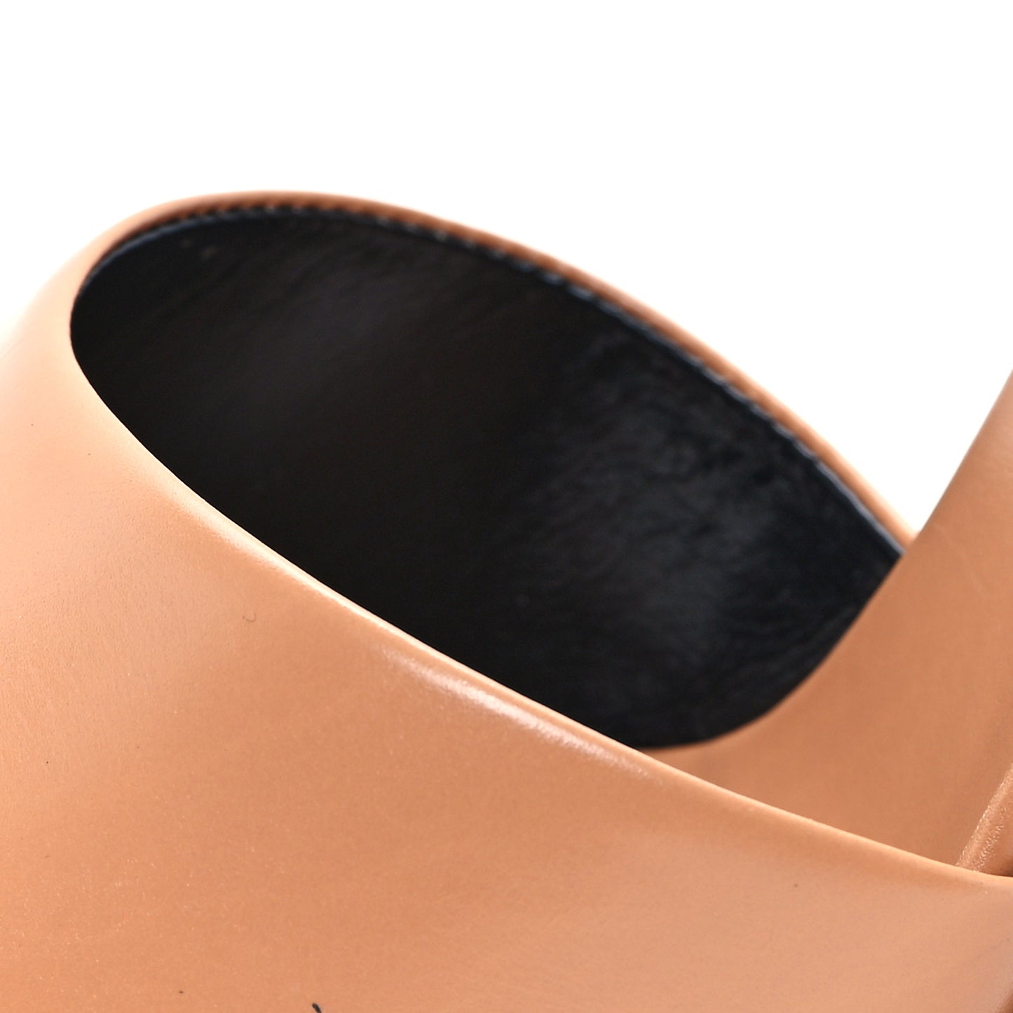 Calfskin Gippy 105 Mule Sandals 39 Bisque