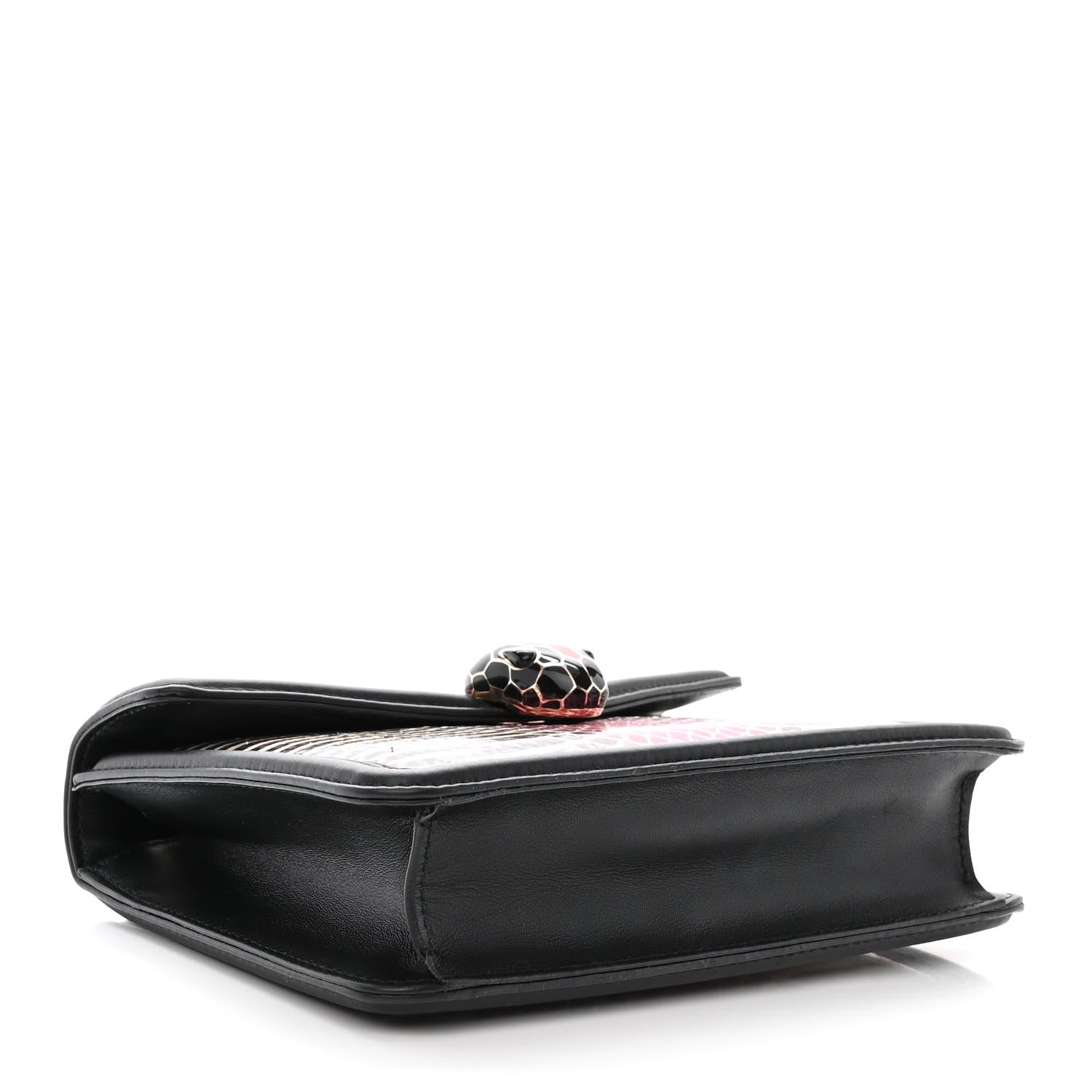 Bulgari Calfskin Elaphe Serpenti Forever Crossbody Bag Ruby Wine Black Multicolor 5 of 12