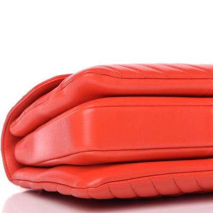 Chanel Lambskin Chevron Quilted Medium Trendy CC Dual Handle Flap Bag Red 6 of 10
