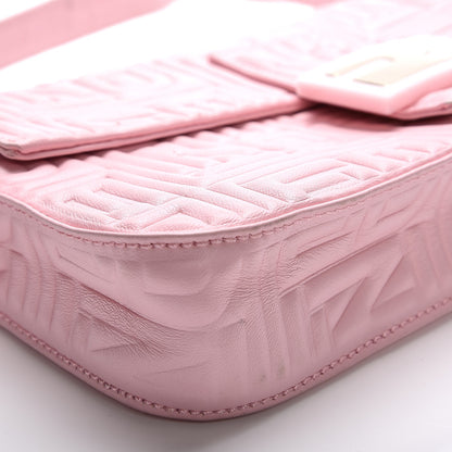 Fendi Nappa Logo Embossed Baguette Pink 10 of 10