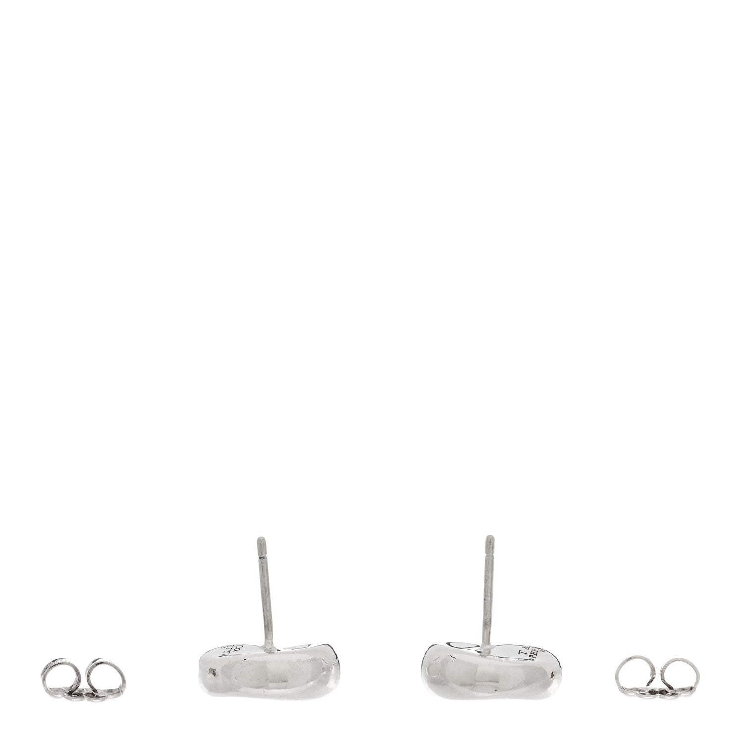 Tiffany Sterling Silver 12mm Elsa Peretti Bean Earrings 3 of 4