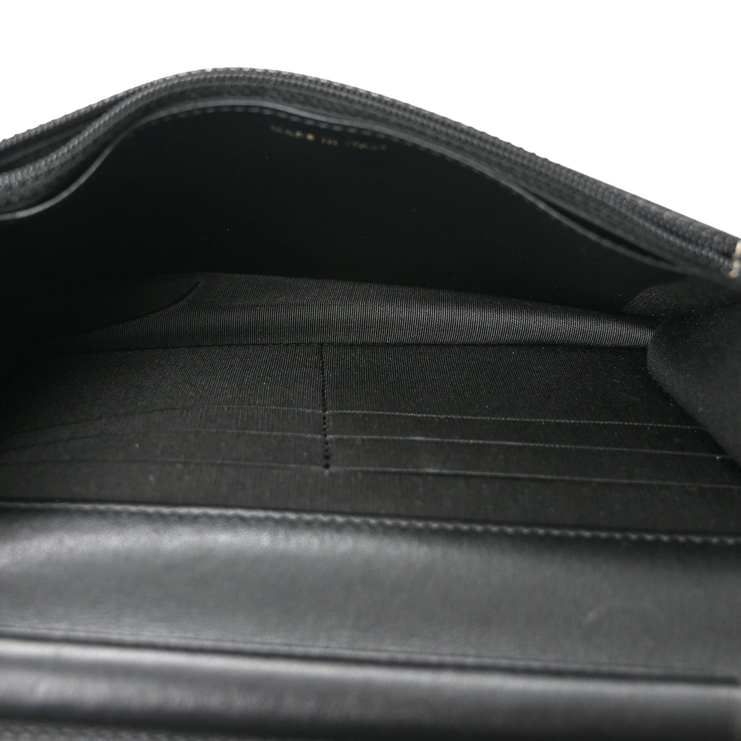 Caviar Quilted Boy Wallet On Chain WOC Black