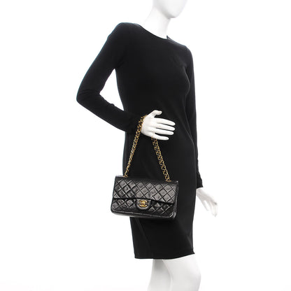 Chanel Lambskin Quilted Small Double Flap Black 2 of 11