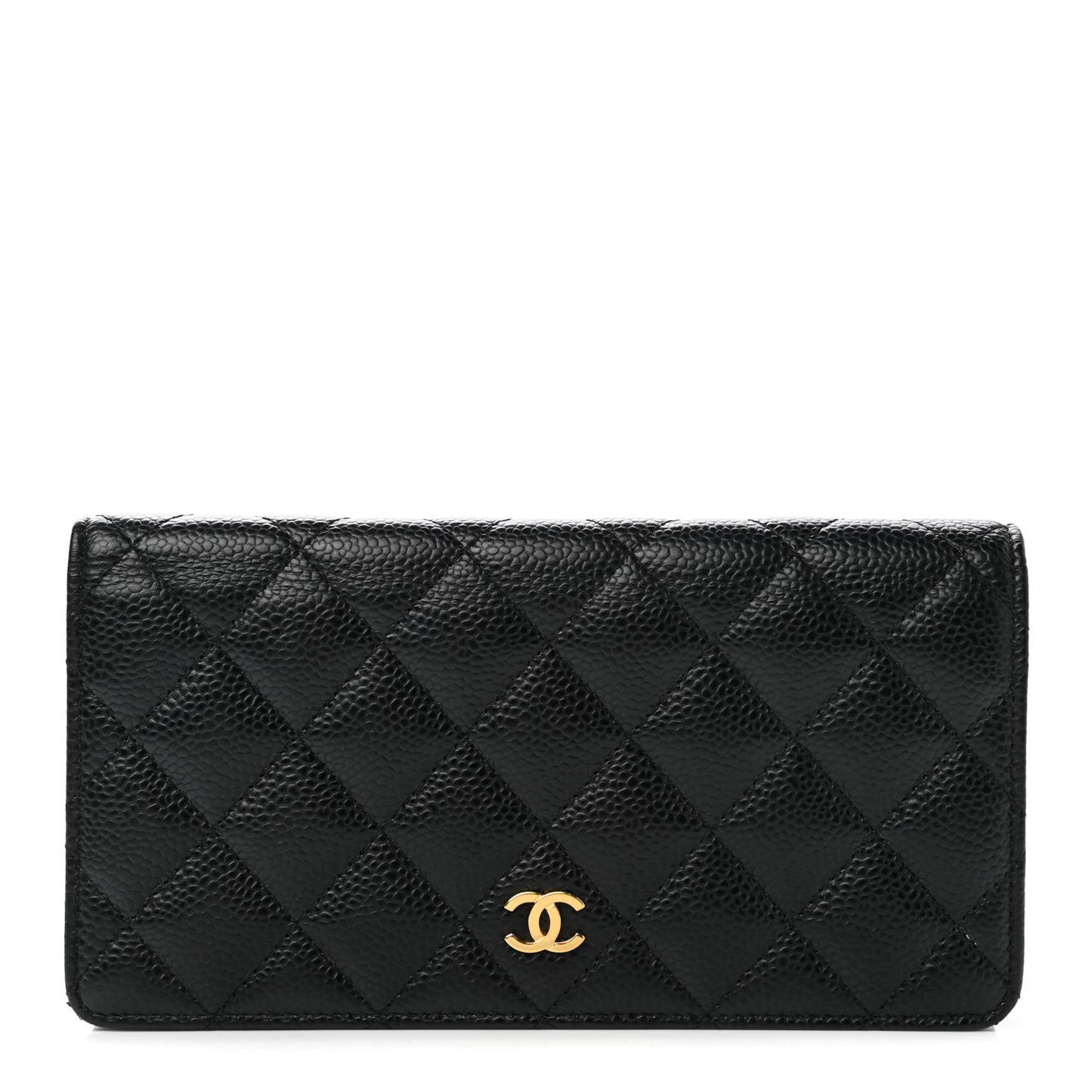 Caviar Quilted Yen Wallet Black