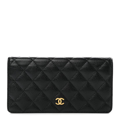 Chanel Caviar Quilted Yen Wallet Black 1 of 11