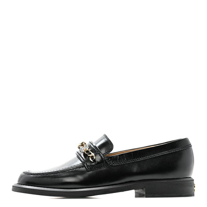Chanel Calfskin Enamel Charms Mocassin Loafers 39 Black 1 of 11