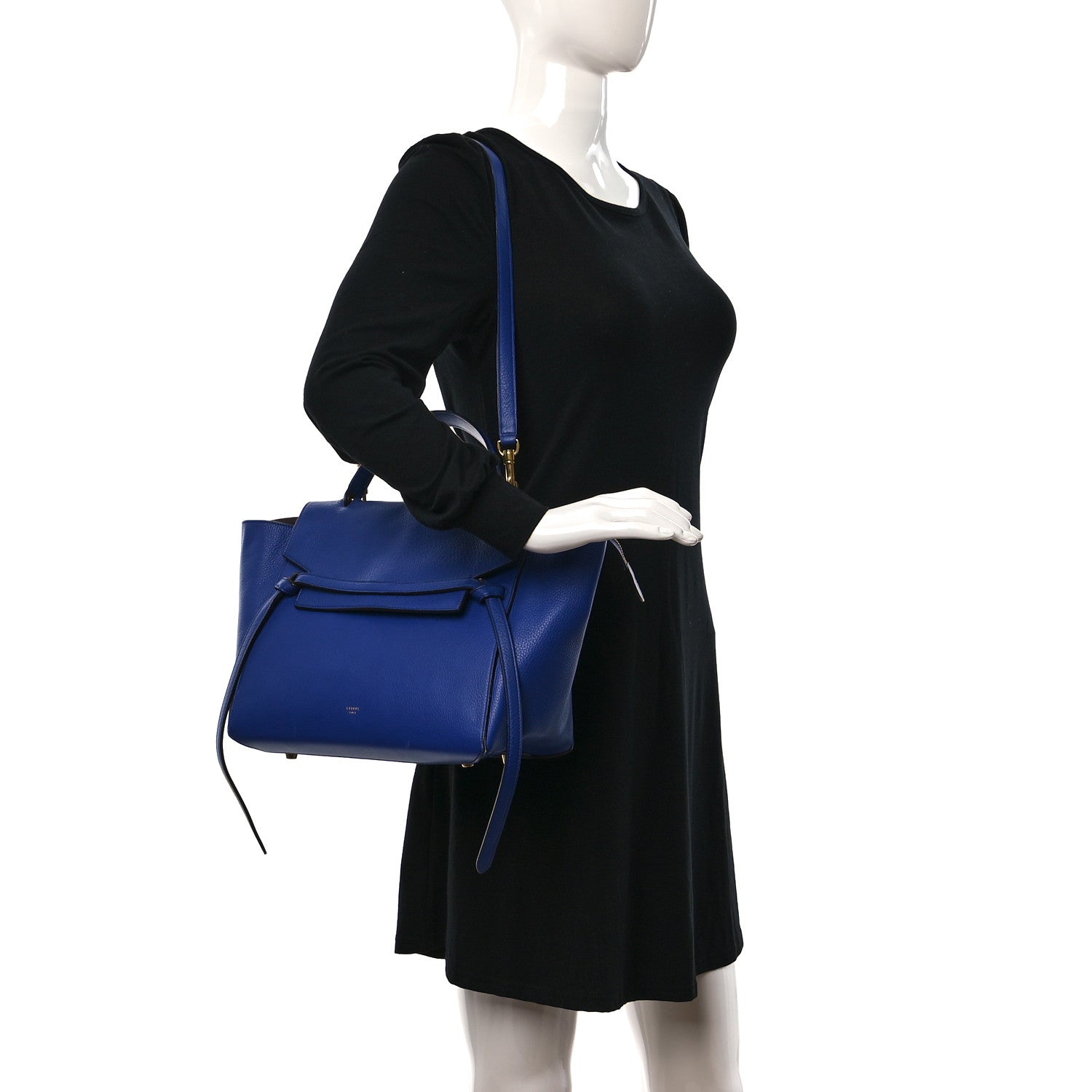 Celine Grained Calfskin Small Belt Bag Indigo 3 of 11