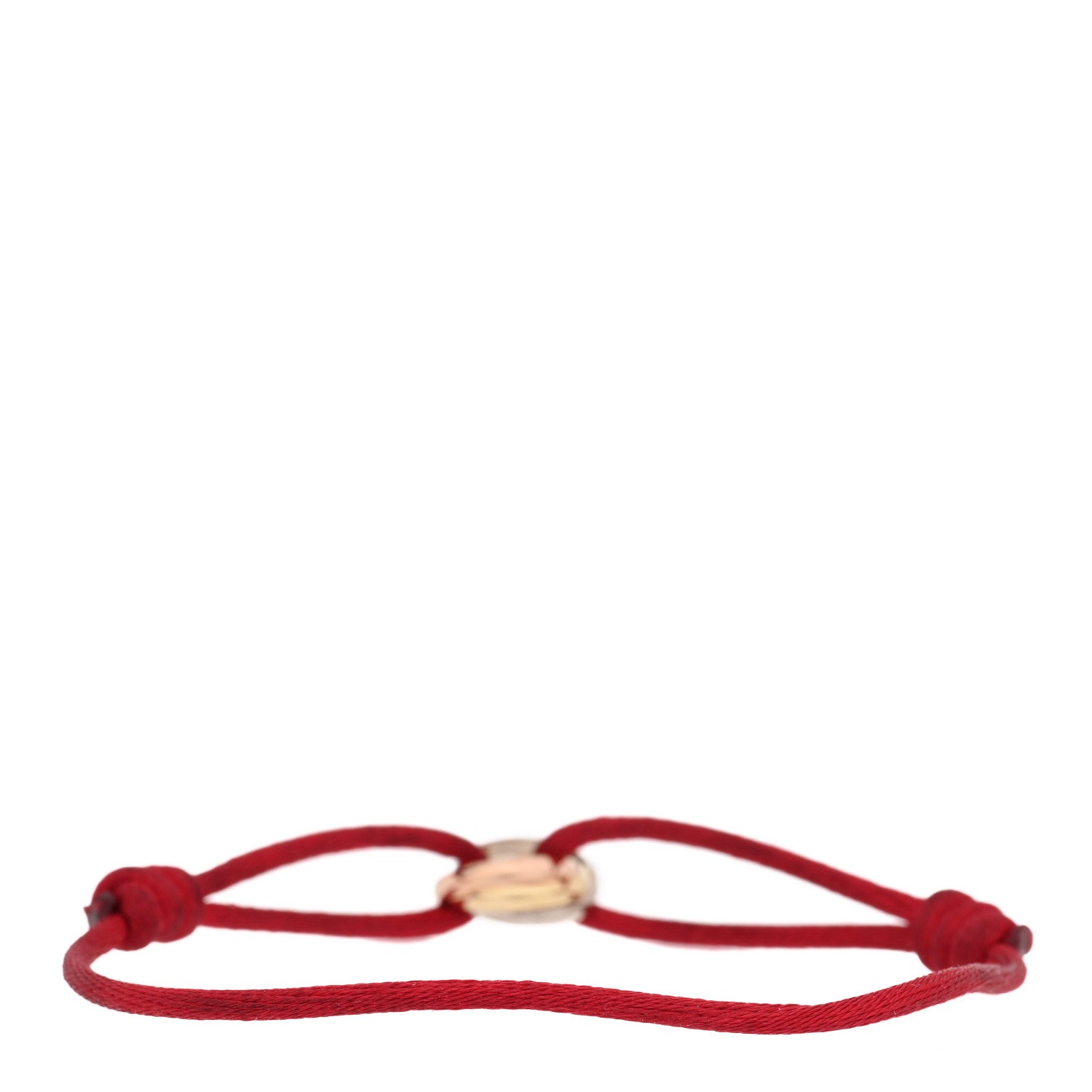 Cartier 18K Pink Yellow White Gold Trinity Cord Bracelet Red 2 of 3