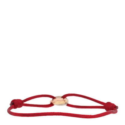 Cartier 18K Pink Yellow White Gold Trinity Cord Bracelet Red 2 of 3