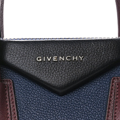 Givenchy Sugar Goatskin Mini Tri-Color Antigona Navy Burgundy Black 7 of 10