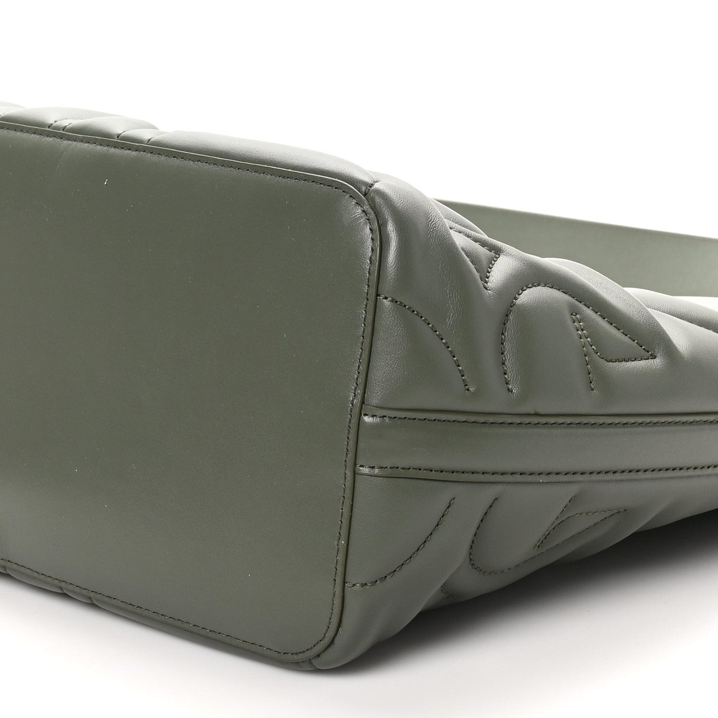Calfskin Quilted Small The Bow Bag Green