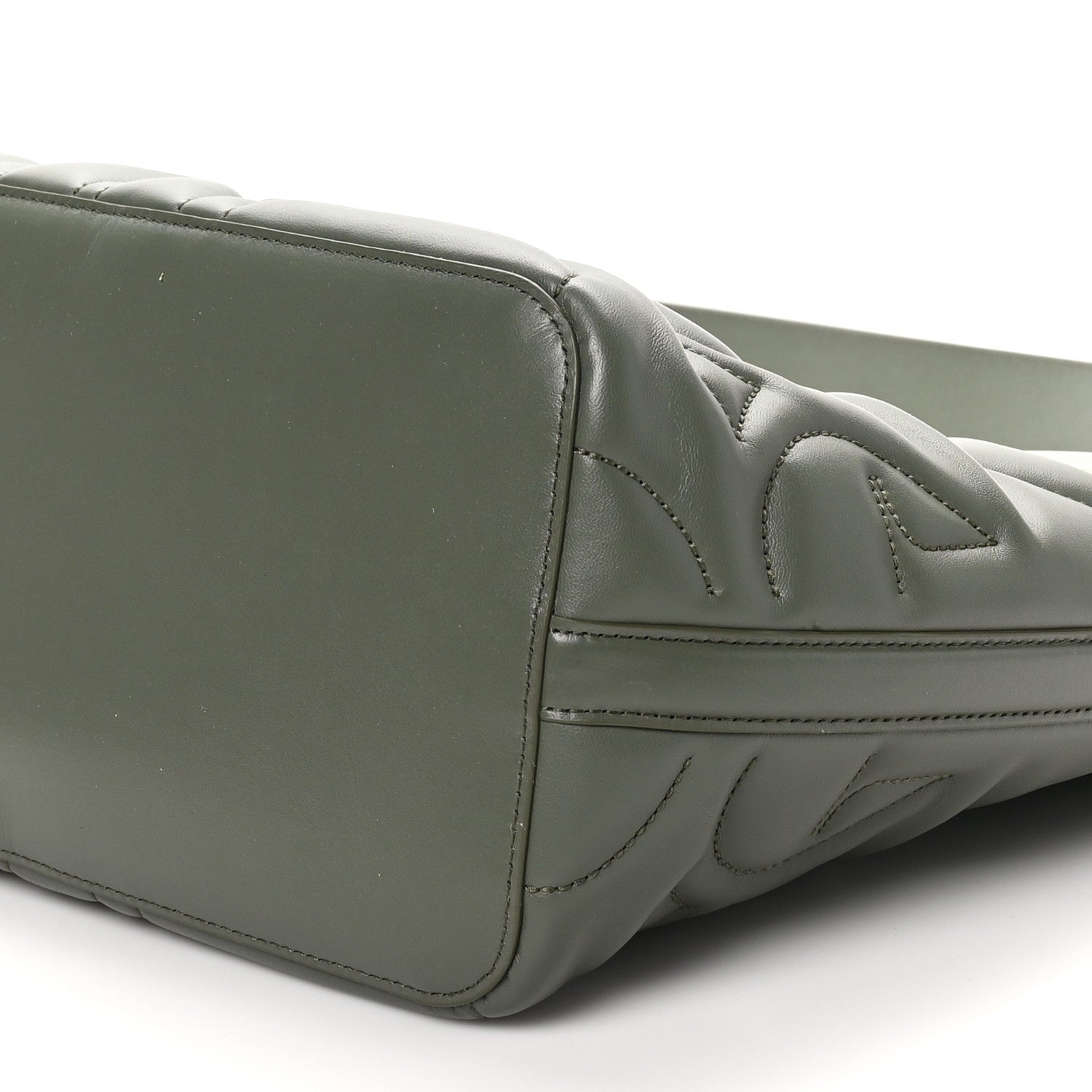 Alexander McQueen Calfskin Quilted Small The Bow Bag Green 9 of 9