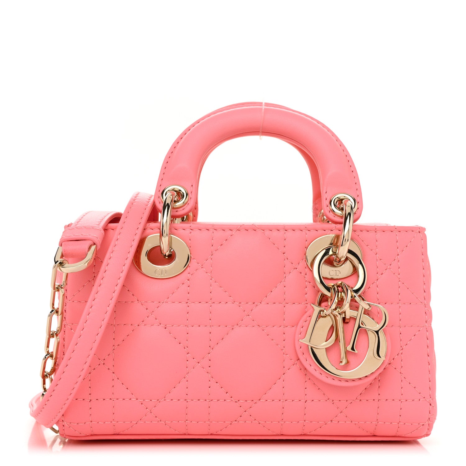 Christian Dior Lambskin Cannage Micro Lady D-Joy Pink 1 of 10