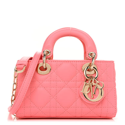Christian Dior Lambskin Cannage Micro Lady D-Joy Pink 1 of 10