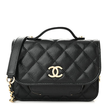 Chanel Caviar Quilted Business Affinity Clutch With Chain Black 1 of 11