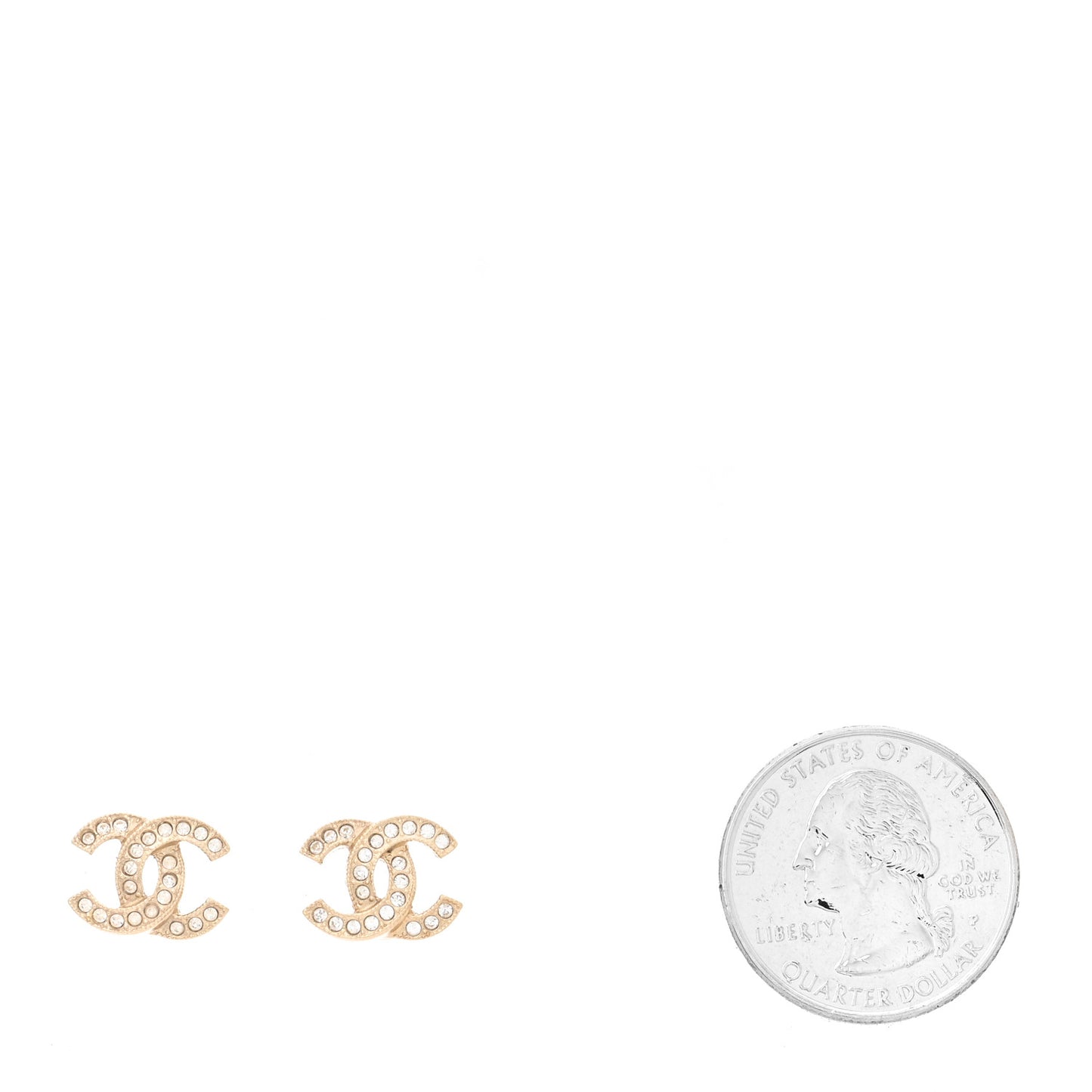 Crystal Mini Timeless CC Earrings Gold