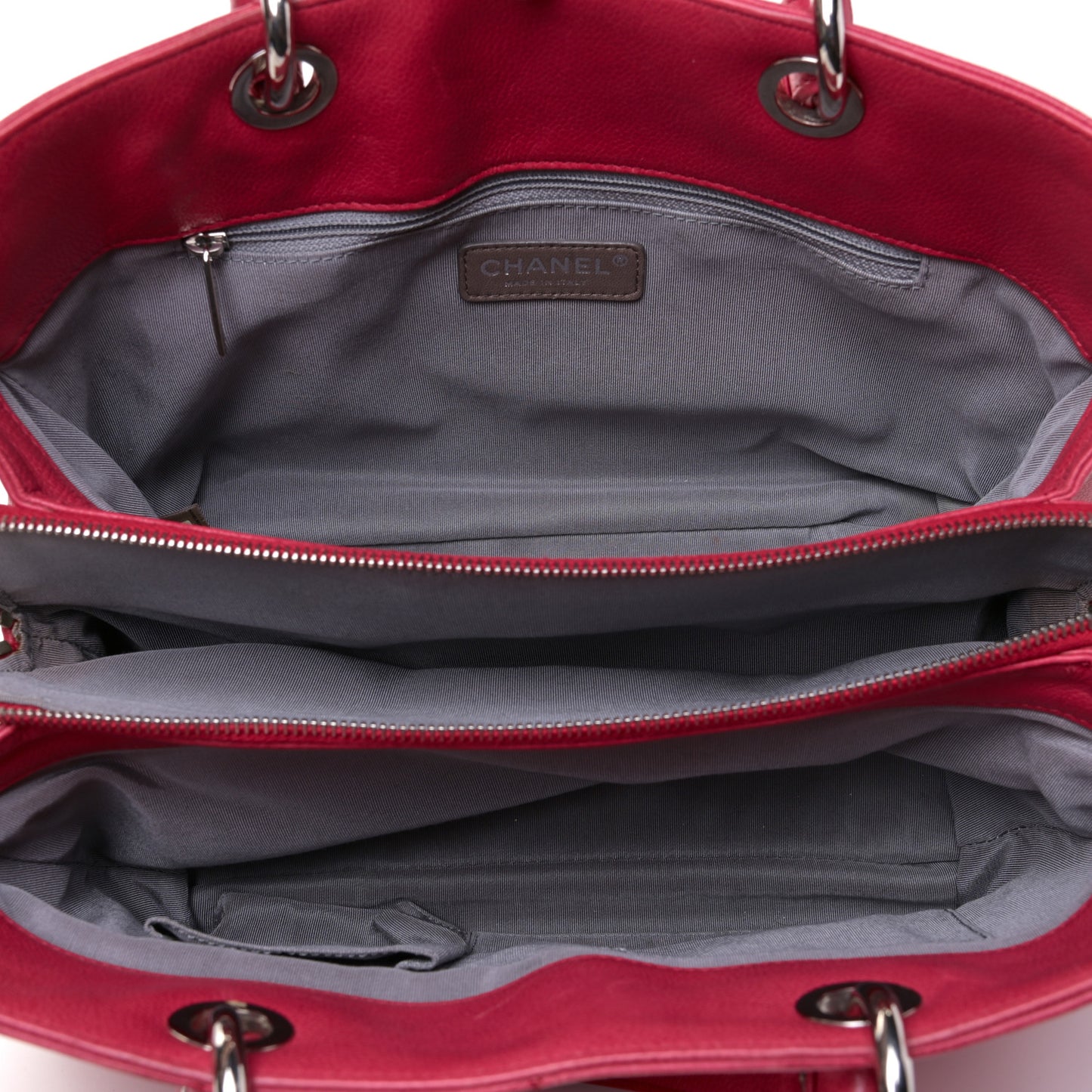 Soft Caviar Quilted CC Timeless Tote Red