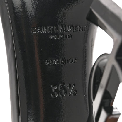 Saint Laurent Patent Calfskin Opyum 110 Sandals 35.5 Black 8 of 10