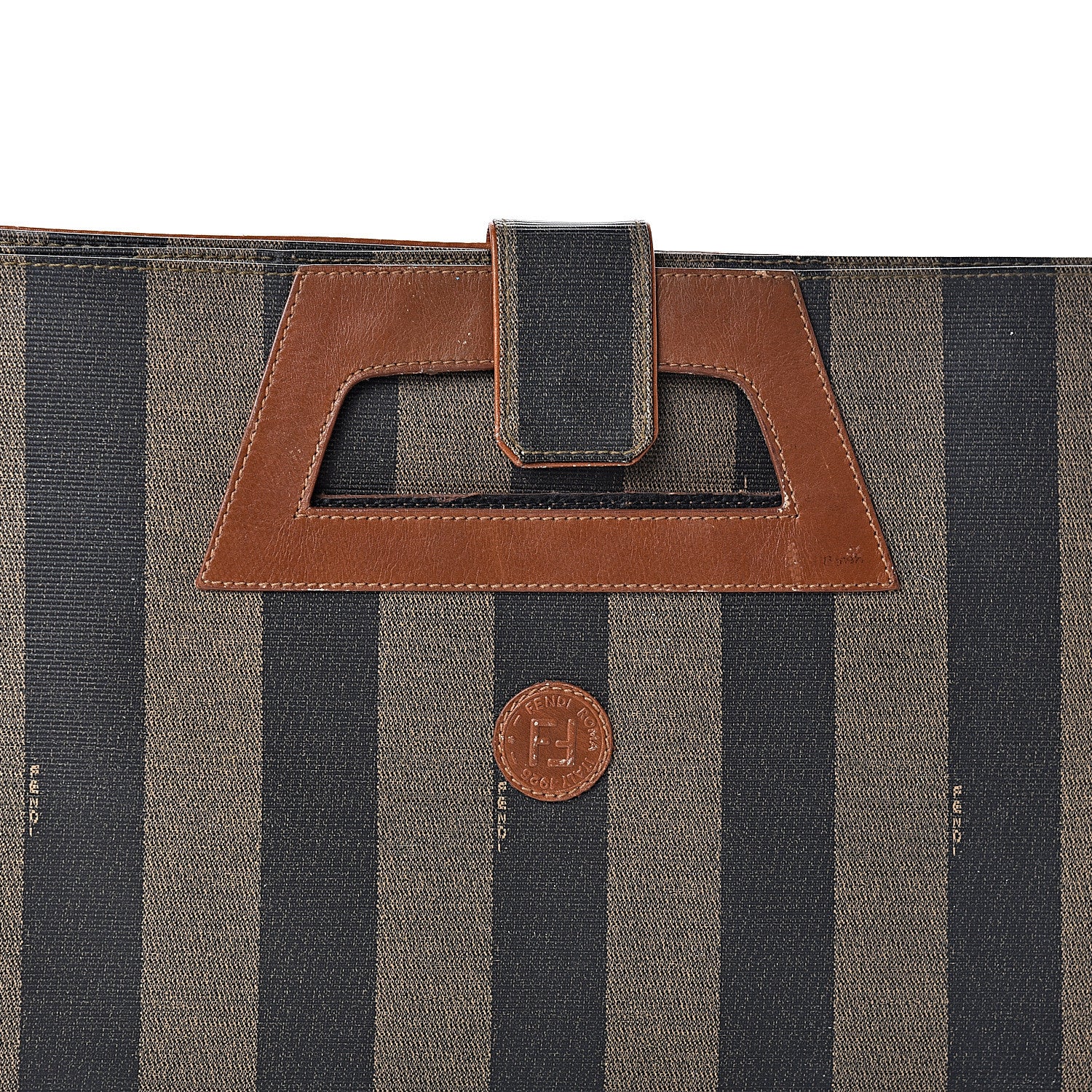 Fendi Pequin Fold Clutch Tobacco 7 of 8