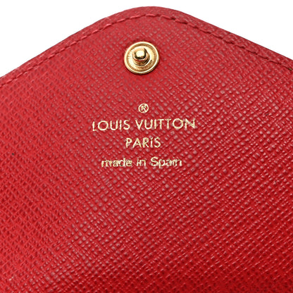 Louis Vuitton Damier Ebene Josephine Wallet Red 6 of 7