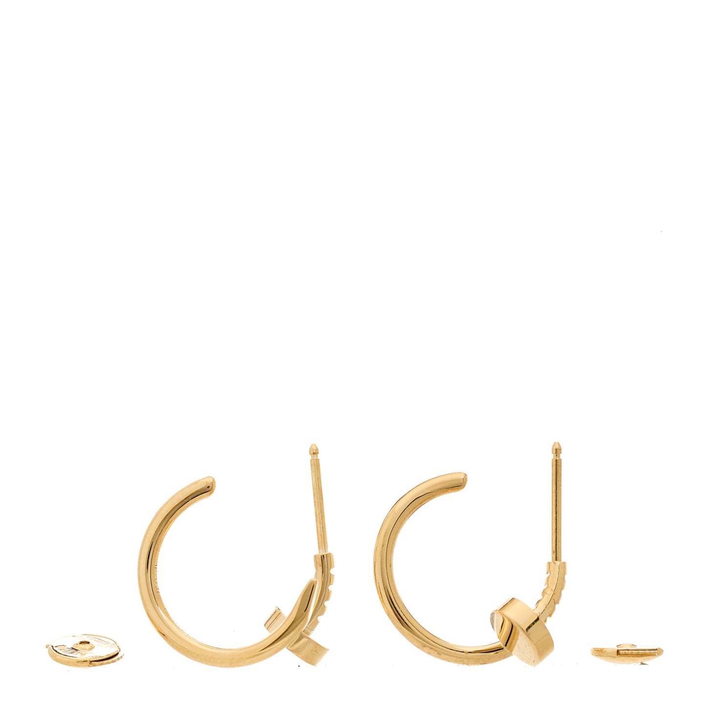 18K Yellow Gold Juste Un Clou Hoop Earrings