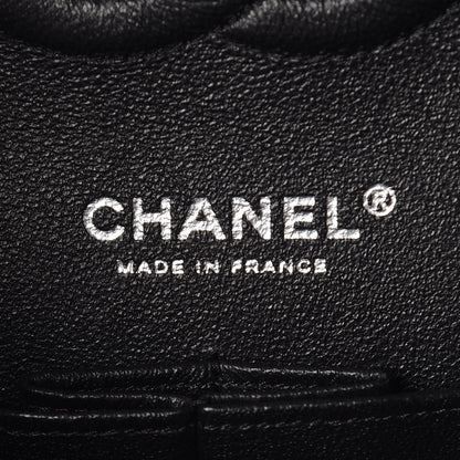 Chanel Crumpled Calfskin Quilted Medium Double Flap So Black 8 of 12