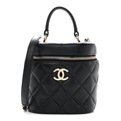 Chanel Lambskin Quilted Trendy Vanity Case Black 1 of 14
