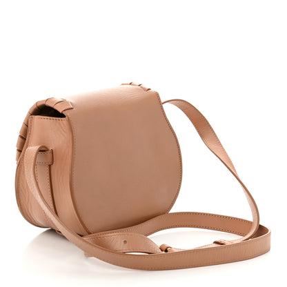 Chloe Smooth Calfskin Braided Small Marcie Saddle Bag Light Tan 3 of 12