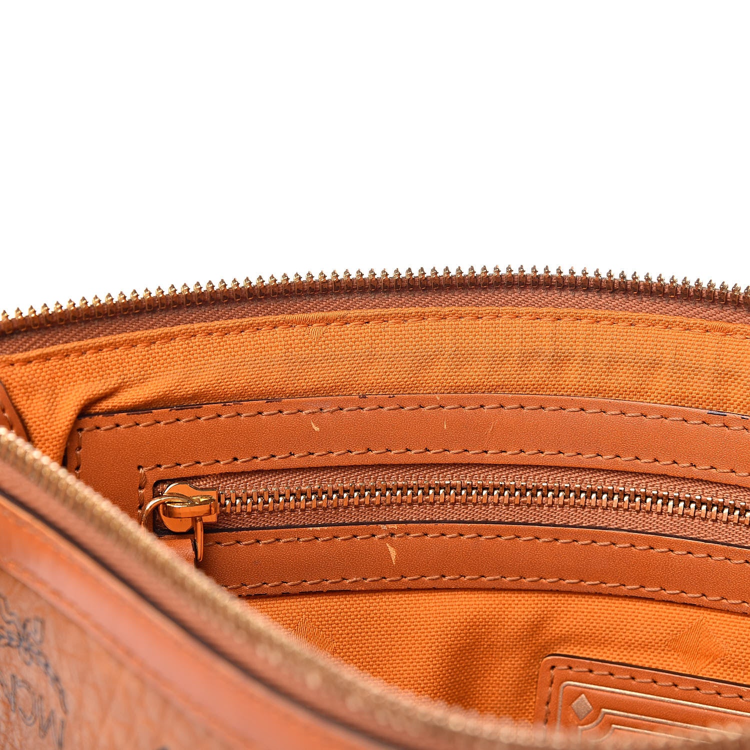 MCM Visetos Mini Pouch Cognac 8 of 14