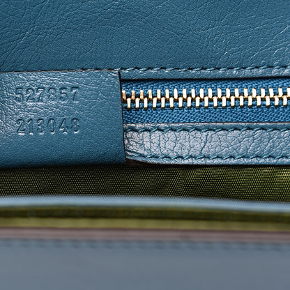 Gucci Calfskin Animalier Medium Shoulder Bag Blue 7 of 11