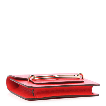 Hermes Chevre Mysore Roulis Slim Wallet Rose Texas 4 of 8