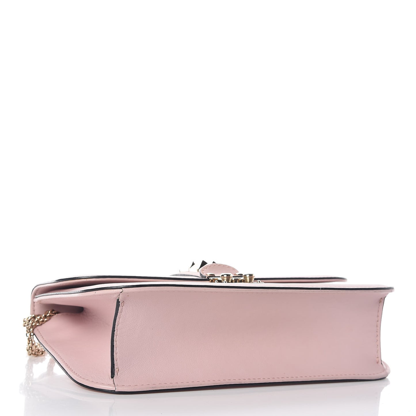 Vitello Medium Glam Lock Rockstud Flap Water Rose