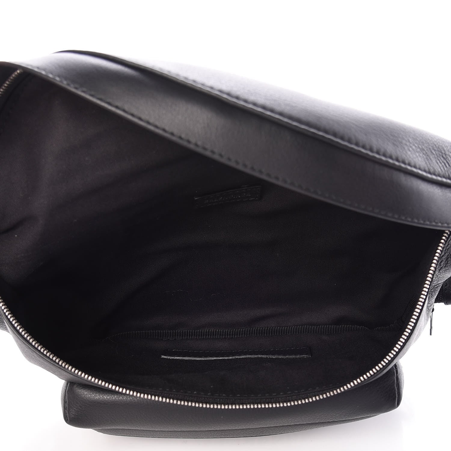 Balenciaga Smooth Calfskin Logo Large Everyday Beltpack Black White 5 of 9