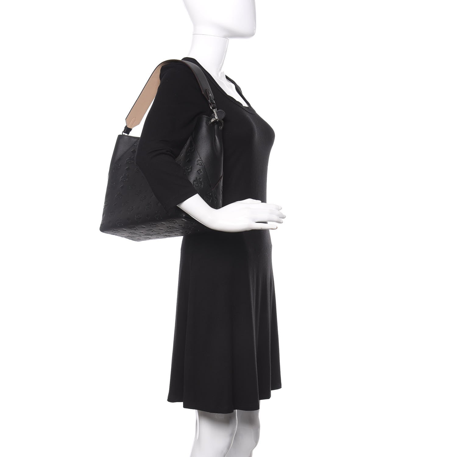 MCM Calfskin Ottomar Medium Klara Hobo Black 2 of 11
