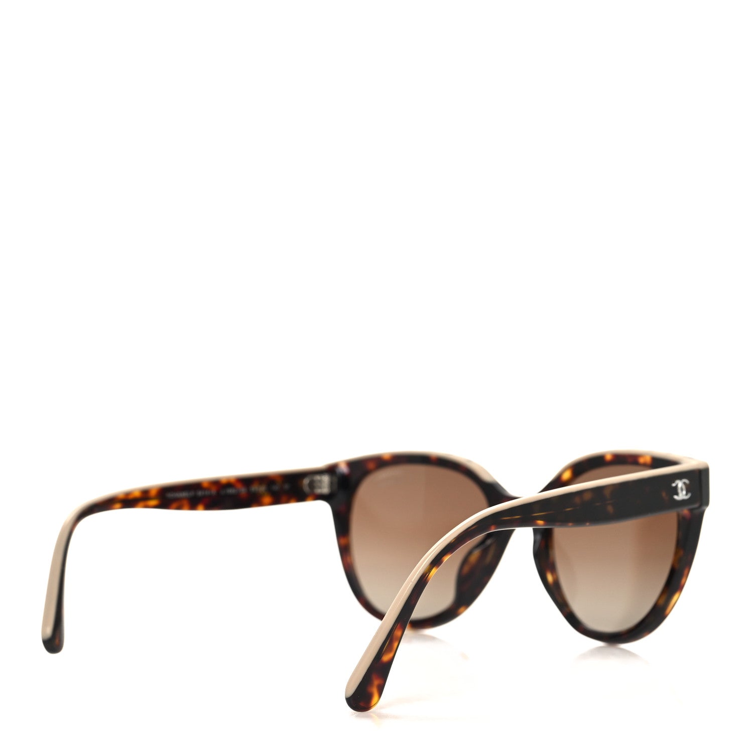 Chanel Acetate CC Butterfly Sunglasses 5414 Black Beige 4 of 9