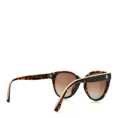 Chanel Acetate CC Butterfly Sunglasses 5414 Black Beige 4 of 9